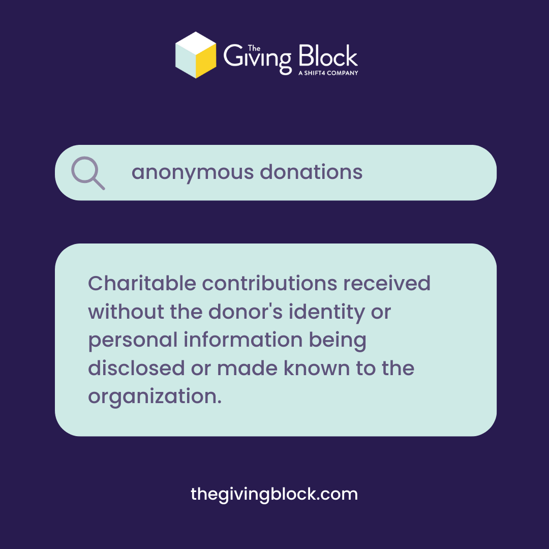 Anon donations | The Giving Block Anon donations | The Giving Block
