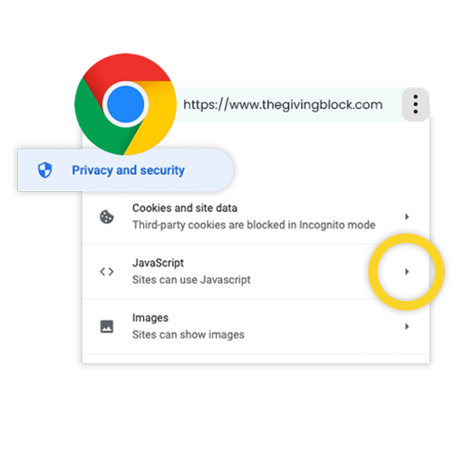 Instructions Chrome Enable Javascript