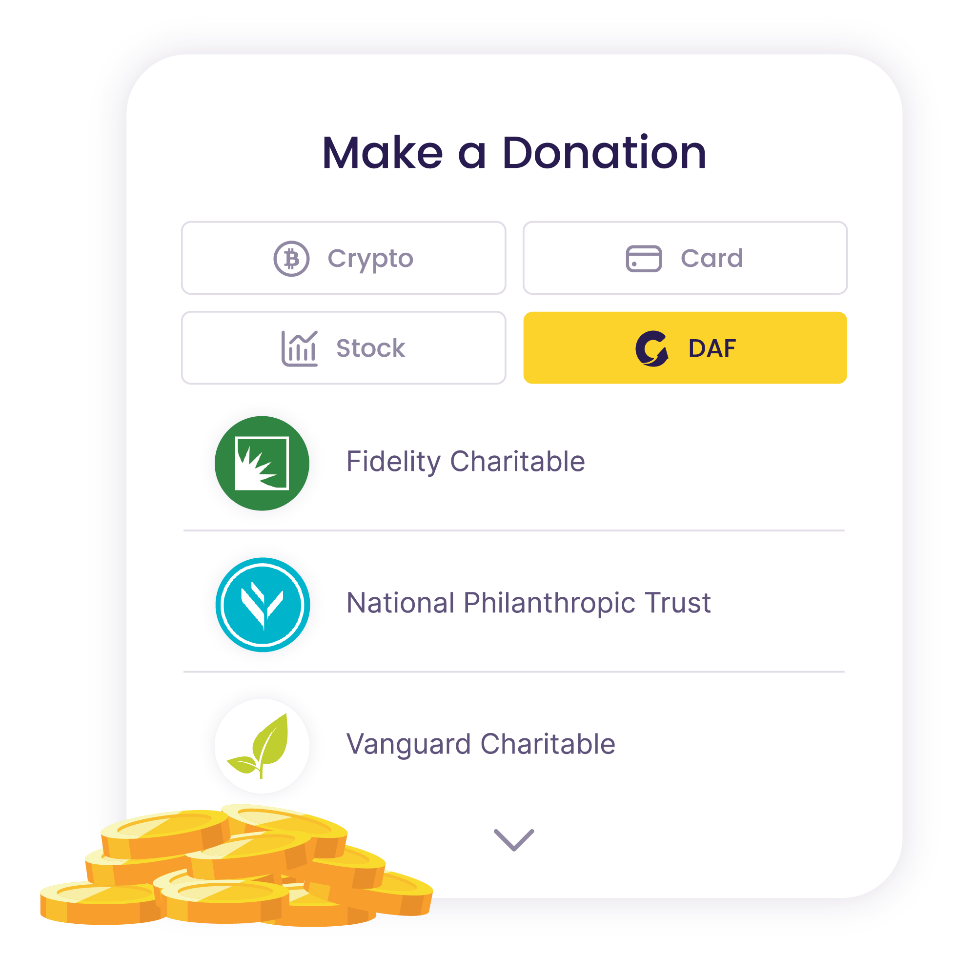 DAF Donation Form DAF App Desktop | The Giving Block