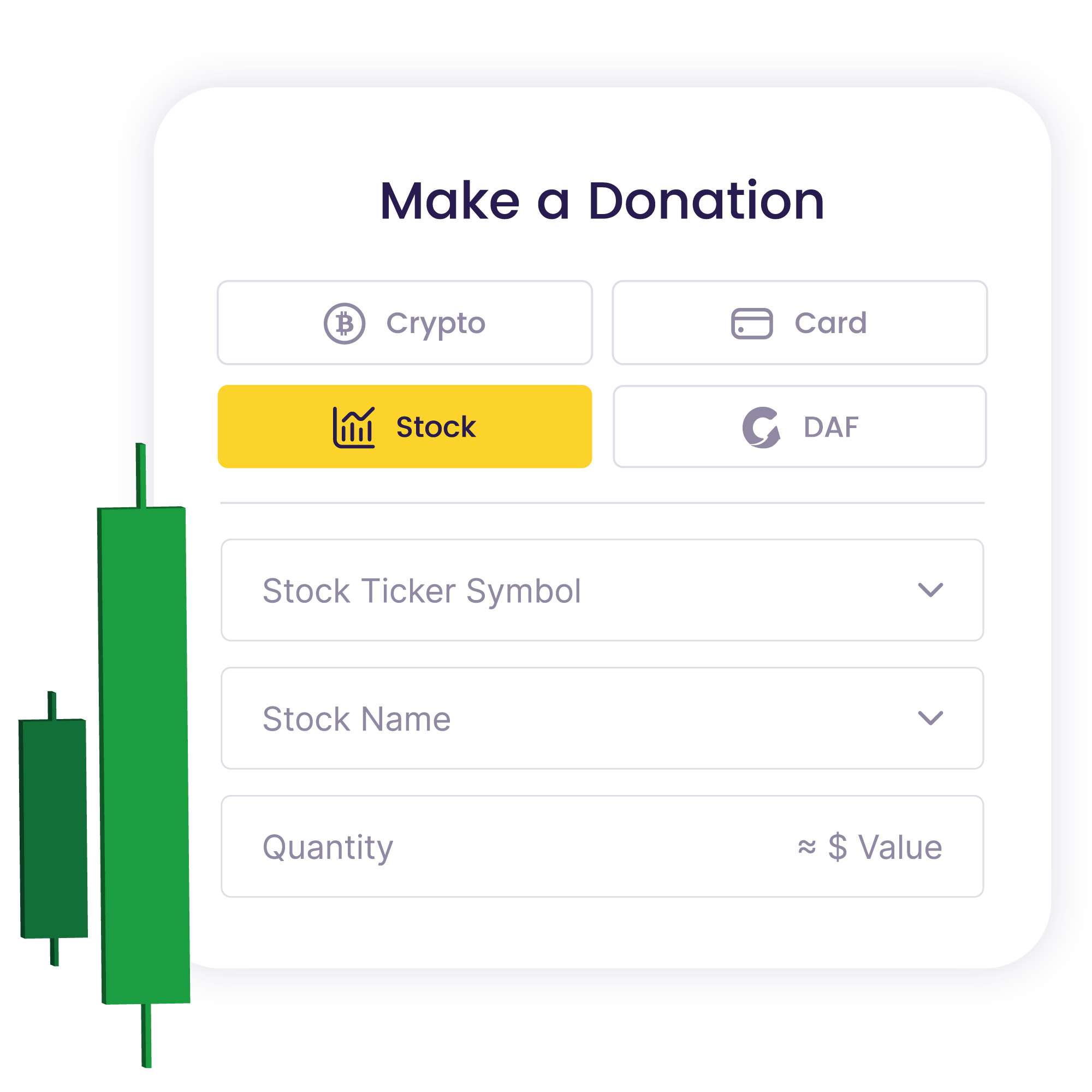 Stock Donation Form Bull with Hearts Stock | The Giving Block
