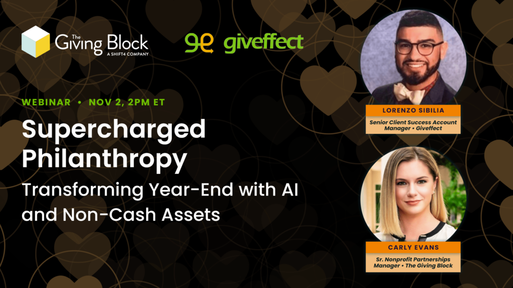Supercharged Philanthropy Transforming Year-End with AI & Non-Cash Assets - EVENT | The Giving Block