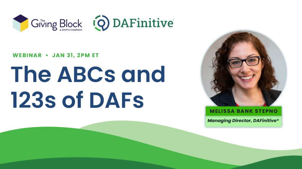 The ABCs and 123s of DAFs - WEBINAR | The Giving Block