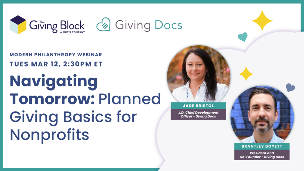 WEBINAR Planned Giving Basics for Nonprofits - EVENT | The Giving Block